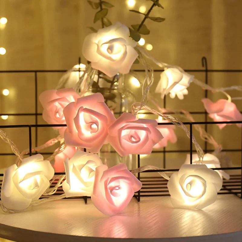 Rose Flower Garland String Light LED